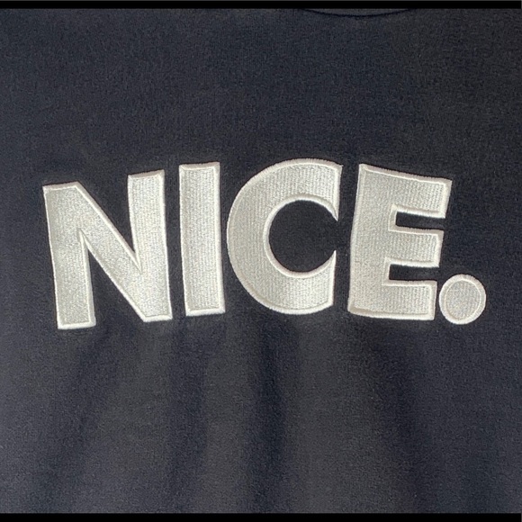 NICEKICKS Men‘s Size Small NICE. Logo Hoodie Black - Picture 6 of 13